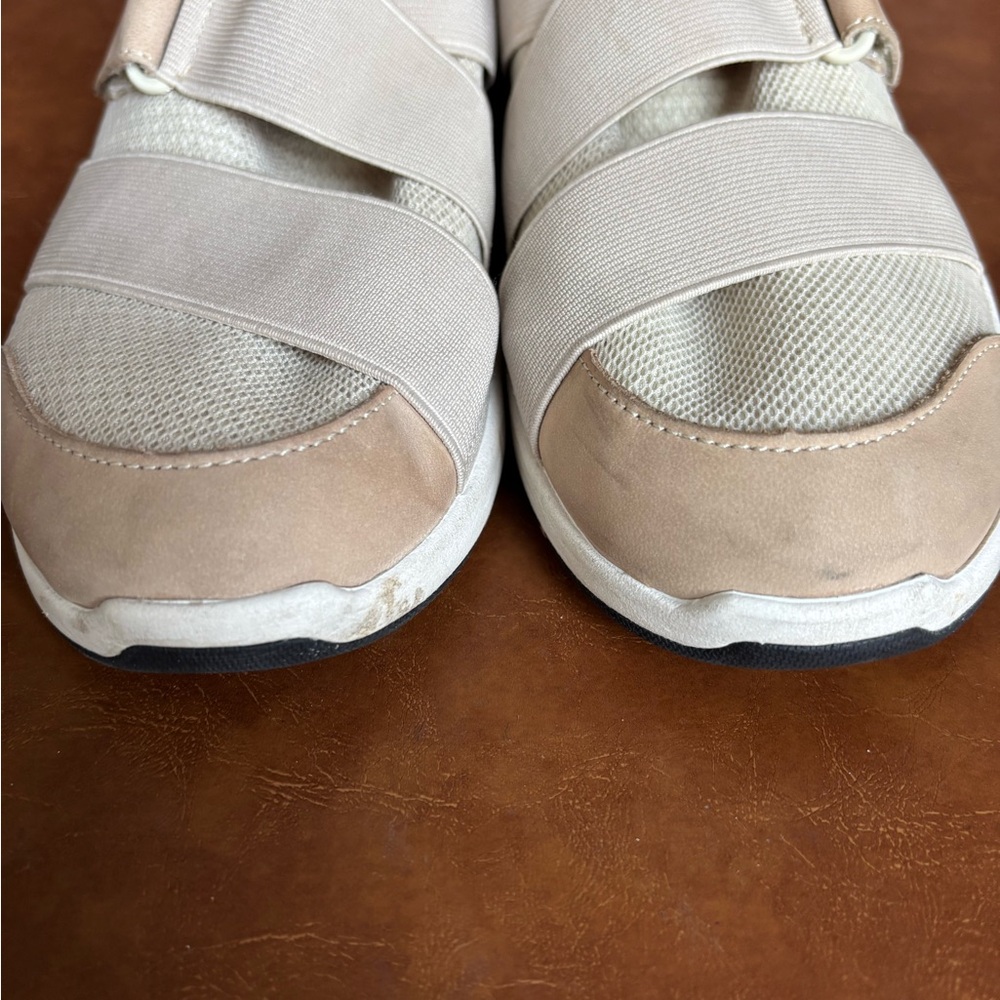 Olukai Mikilua Kako’o Women's Beige Pink Leather Slip On Strap Sneakers Size 10 - Picture 8 of 9